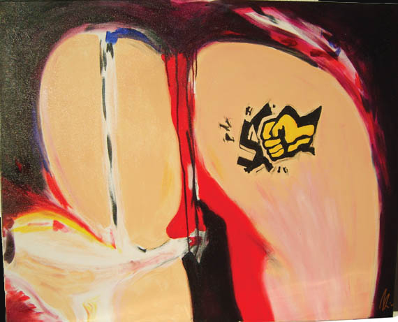 Kiss my Ass by Kave Atefie - painting for sale