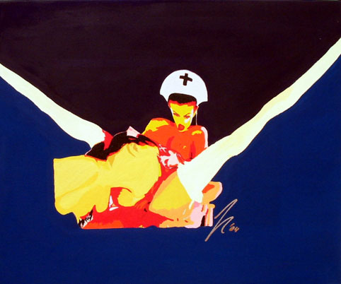 First Aid by Kave Atefie - erotic art painting for sale