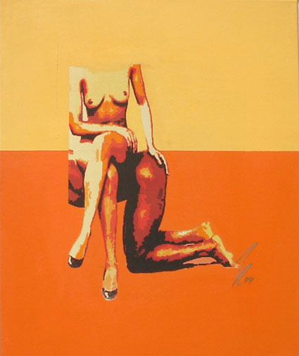 The only Way is Up by Kave Atefie - erotic art painting for sale